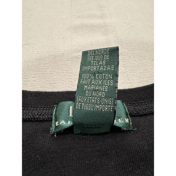 RALPH LAUREN KNIT T SHIRT DRESS SZ LARGE MAXI BLACK WOMEN'S - Picture 3 of 10